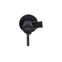 CZR-DA1-NOP Смеситель для душа и гигиенического душа со штуцером с держателем, исполнение чёрный матовый - Gidratop.ru изображение