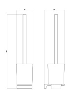Туалетный ершик в комплекте WONZON & WOGHAND ECLIPSE, Черный (WW-9129-BL) - Gidratop.ru изображение