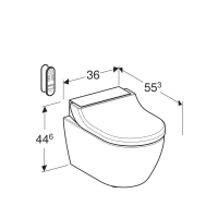 Электронный унитаз Geberit AquaClean Tuma Comfort 146.294.FW.1 с крышкой-биде, сталь нержавеющая матированная - Gidratop.ru изображение