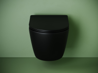 Подвесной унитаз CERAMICANOVA Uno смыв Торнадо 490x360x360 черный матовый - Gidratop.ru изображение