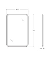 Зеркало со встроенной LED подсветкой, реверсивное 54354, 60x90 - Gidratop.ru изображение