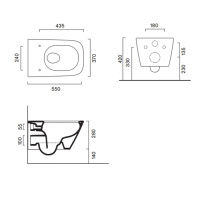 Catalano Green Унитаз подвесной 55*37, безободковый, цвет белый глянцевый - Gidratop.ru изображение