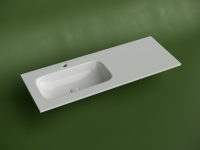 Раковина накладная мебельная CERAMICANOVA Grace прямоугольная 1210x457x137 с чашей слева и отверстием под смеситель цвет белый CN7020 - Gidratop.ru изображение