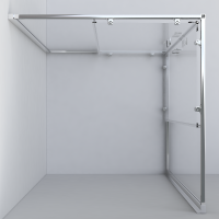 Душевой уголок Garda VSS-1G9011CL, 1100*900, хром, стекло прозрачное - Gidratop.ru изображение