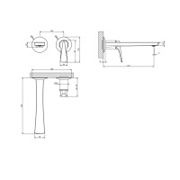 GESSI  VENTAGLIO внешняя часть настенного смесителя для раковины, цвет: Matte Black - Gidratop.ru изображение