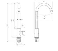 Смеситель для кухни WONZON & WOGHAND, Хром (WW-A21102-CR) - Gidratop.ru изображение