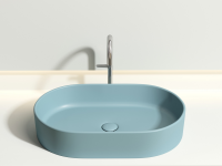 Умывальник чаша накладная овальная (цвет Зеленый Матовый) Element 608x385x122мм - Gidratop.ru изображение