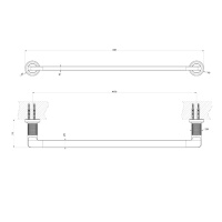 GESSI INCISO полотенцедержатель, 45 см, цвет: nero XL - Gidratop.ru изображение