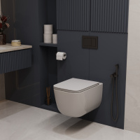 Унитаз подвесной Lina VT1-53T Tornado, цвет белый, ультратонкое soft-close сиденье - Gidratop.ru изображение