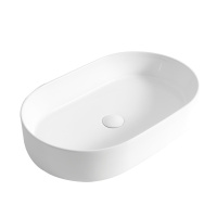 Раковина керамическая накладная, овальная BB1479, 610x385x120 - Gidratop.ru изображение