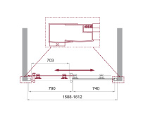 Душевая дверь BelBagno UNO-195-BF-1-160-C-Cr - Gidratop.ru изображение