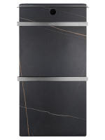 Полотенцесушитель электрический с каменной плитой Черный мрамор WONZON & WOGHAND STUTTGART, Темный графит (WW-A504-GM) - Gidratop.ru изображение