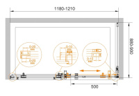 Душевой уголок CEZARES STYLUS-O-M-AH-1-120/90-C-Cr - Gidratop.ru изображение
