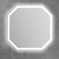 Зеркало с встроенным светильником и сенсорным выключателем SPC-OTT-800-800-LED-TCH, 12W, 220-240V, 800x30x800 - Gidratop.ru изображение