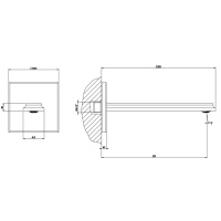 Gessi Eleganza настенный излив на 1/2 для монтажа с удаленным управлением 46112+46106 (не входит в комплект), цвет: античная бронза - Gidratop.ru изображение