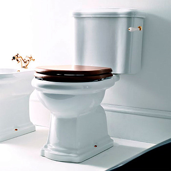 Унитаз 72х38.5см., моноблок, слив в пол, ручка смыва справа, цвет: белый