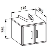 Тумба под раковину Laufen Case 7595.1.070.500.1, 47*38*38 см - Gidratop.ru изображение