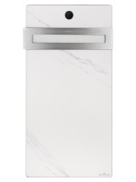 Полотенцесушитель электрический с каменной плитой Белый мрамор WONZON & WOGHAND STUTTGART, Темный графит (WW-A501-GM) - Gidratop.ru изображение