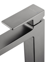 Смеситель для раковины высокий WONZON & WOGHAND CUBE 2.0, Темный графит (WW-88019068-BGM) - Gidratop.ru изображение