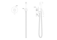 Смеситель с гигиеническим душем встраиваемый WONZON & WOGHAND STEAM, Темный графит (WW-88849008-BGM) - Gidratop.ru изображение