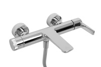 LUX-VD-01 Смеситель для ванны и душа однорычажный в комплекте с ручным душем, шлангом и держателем, хром - Gidratop.ru изображение