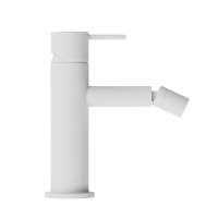 LEAF-BSM-L-BIO Смеситель для биде однорычажный, с донным клапаном, исполнение Белый матовый - Gidratop.ru изображение