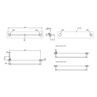 Gessi Tondo полотенцедержатель для крепления на стекло. 60 см, цвет: хром - Gidratop.ru изображение