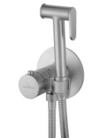 Смеситель с гигиеническим душем и термостатом встраиваемый WONZON & WOGHAND, Брашированный никель (WW-88829909-BN) - Gidratop.ru изображение