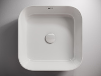 Умывальник чаша ELEMENT2 накладная квадратная 400x400x140мм - Gidratop.ru изображение