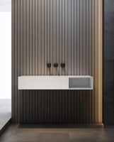 Тумба с раковиной ABBER Stein AS2640-1.0 R подвесная, белая матовая - Gidratop.ru изображение