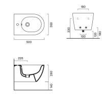 Catalano Sfera Биде подвесное  50*35, с 1 отв. под смеситель, цвет белый глянцевый - Gidratop.ru изображение