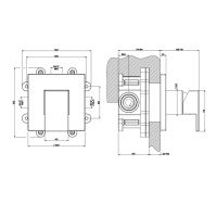 Gessi Rettangolo встраиваемый однорычажный смеситель, без излива(внешние части), цвет: черный - Gidratop.ru изображение