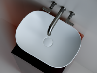 Умывальник чаша накладная прямоугольная (цвет Белый Матовый) Element 455x325x135мм - Gidratop.ru изображение