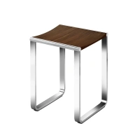 Табурет Keuco Elegance 11682010068, хром, шпон грецкого ореха - Gidratop.ru изображение