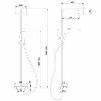 Душевая стойка ABBER Thermostat AF8516SPL с термостатом и изливом, сатин - Gidratop.ru изображение