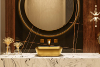 Раковина накладная ABBER Rechteck AC2200MMG золото матовое - Gidratop.ru изображение