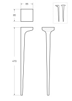 Ножки для шкафчика, комплект 2 штуки, высота 47 см, дерево 40323 Blu Avio - Gidratop.ru изображение