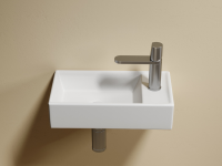 Умывальник подвесной прямоугольный (чаша слева, отверстие под смеситель справа) цвет белый матовый Element 407x217x100 - Gidratop.ru изображение