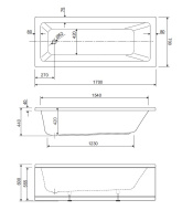 Акриловая ванна CEZARES PLANE SOLO MINI-170-70-42-W37 - Gidratop.ru изображение