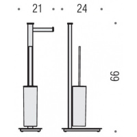 Colombo Units Напольная стойка с держателем т/б и ершом, DX, цвет: черный матовый - Gidratop.ru изображение