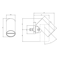 GESSI 316 FLESSA верхний душ Oslash;79 мм., с настенным креплением, водопад, цвет Black Metal Brushed PVD - Gidratop.ru изображение