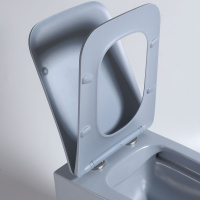 Унитаз подвесной Q-Line VT1-12MO безободковый, цвет океан мат., ультратонкое soft close сиденье - Gidratop.ru изображение