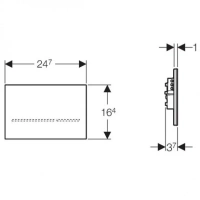 Клавиша Geberit Sigma 116.090.SM.1 Type 80, бесконтактная, сенсорная, зеркальное стекло - Gidratop.ru изображение