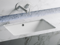 Умывальник прямоугольный встраиваемый под столешницу Element 550x400x185мм, с крепежом и шаблоном для установки - Gidratop.ru изображение