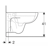 Инсталляция Geberit Duofix Delta с безободковым унитазом Geberit Renova Rimfree 203050000, сиденье микролифт, клавиша хром, 458.163.21.1/203050000/573025000 - Gidratop.ru изображение