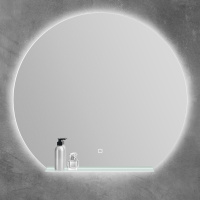 Зеркало с встроенным светильником и сенсорным выключателем с полкой SPC-RNG-900-LED-TCH-MENS, 12W, 220-240V, 900x30 - Gidratop.ru изображение