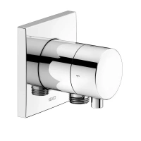 Вентиль запорный Keuco IXMO 59557011102 на 2 потребителя, с выводом для шланга и держателем лейки, хром - Gidratop.ru изображение