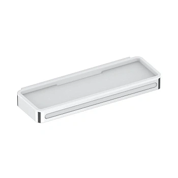 Полка Keuco Plan 14959 010051 со встроенным стеклоочистителем, хром, белый