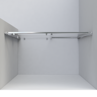 Душевая дверь Garda VDS-1G160CL, 1600, хром, стекло прозрачное - Gidratop.ru изображение