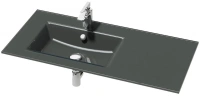Раковина стеклянная Jacob Delafon Vox EB2103-DD2, 100 х 46 см, левая, серая глянцевая - Gidratop.ru изображение